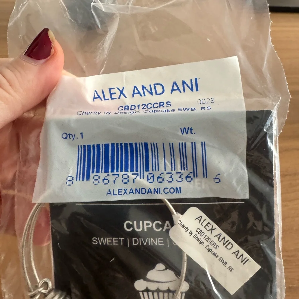 Alex and Ani Silver Cupcake Charm Bracelet - Picture 2 of 3